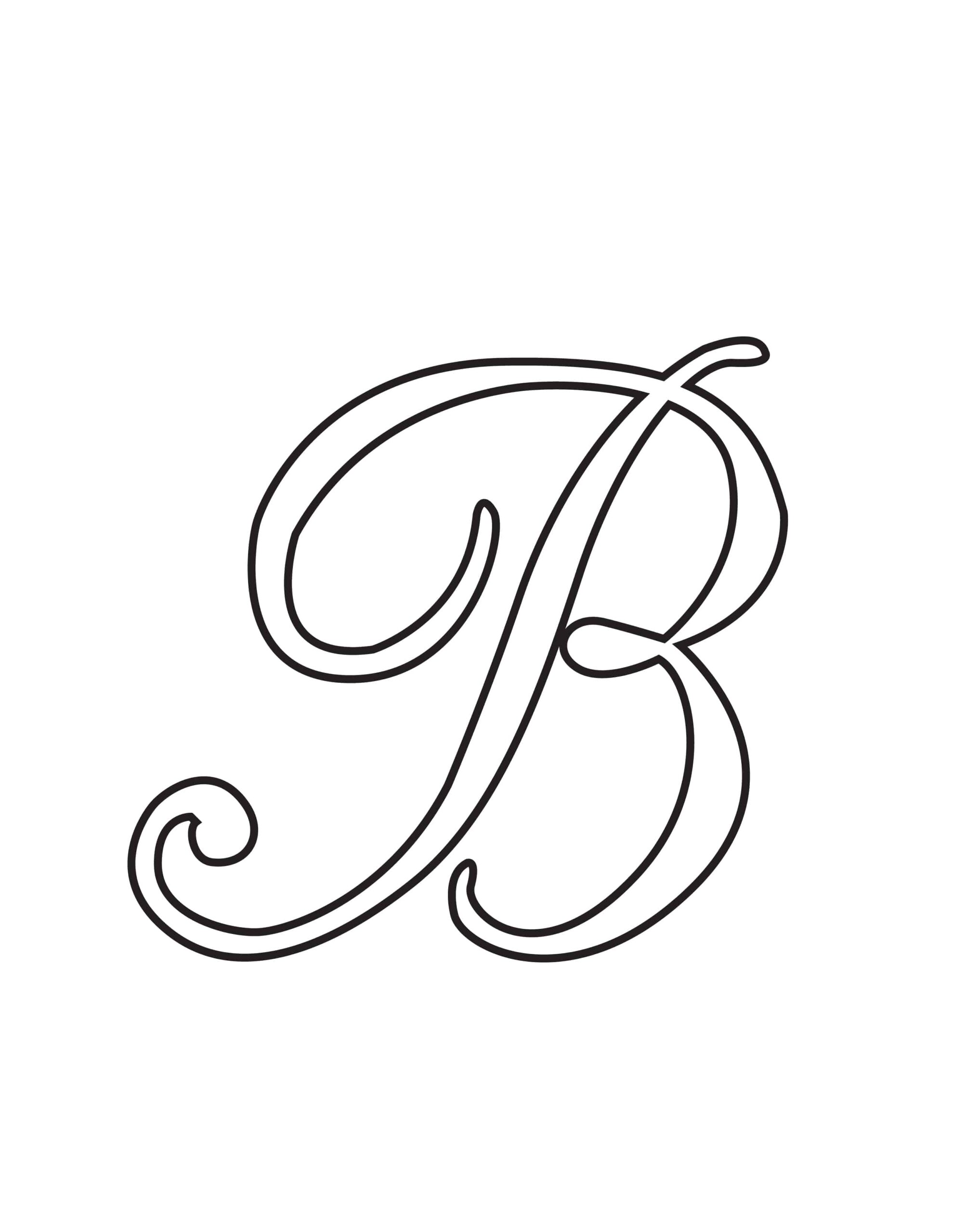 Letter B Template Printable
