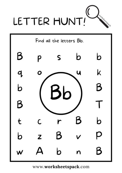 letter b printables for toddlers