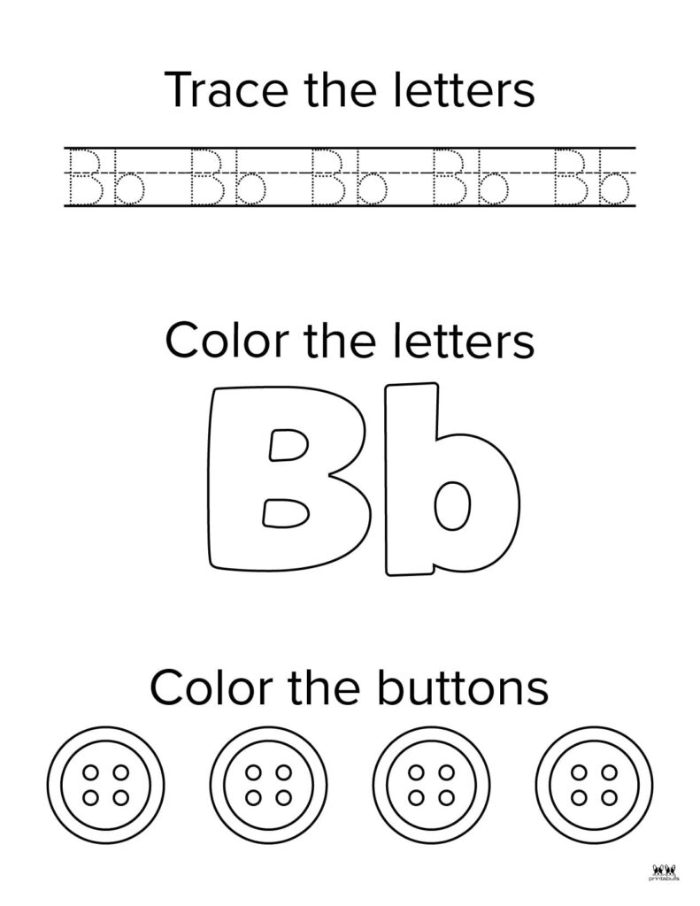 Letter B Worksheets 50 FREE Printables Printabulls Worksheets Library