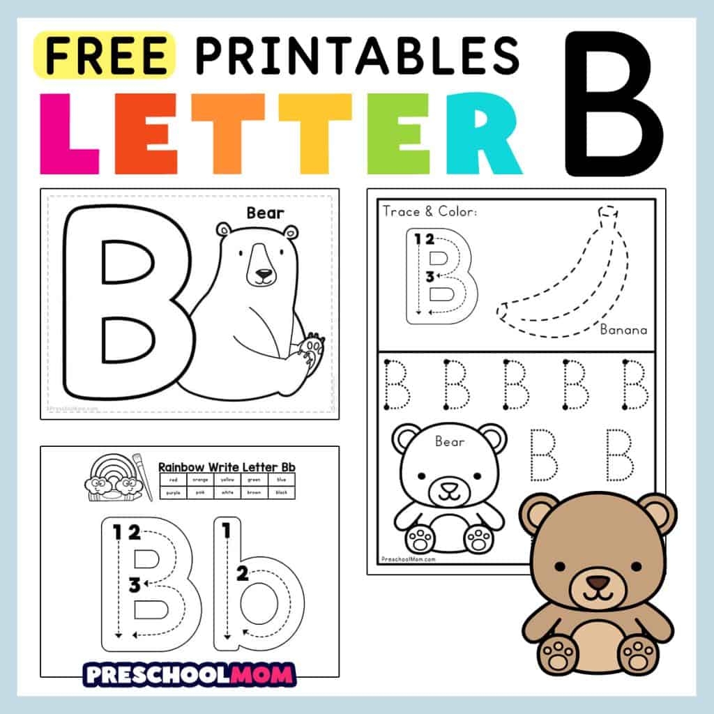 Letter B Worksheets PDF Recognize Trace Print Worksheets Library