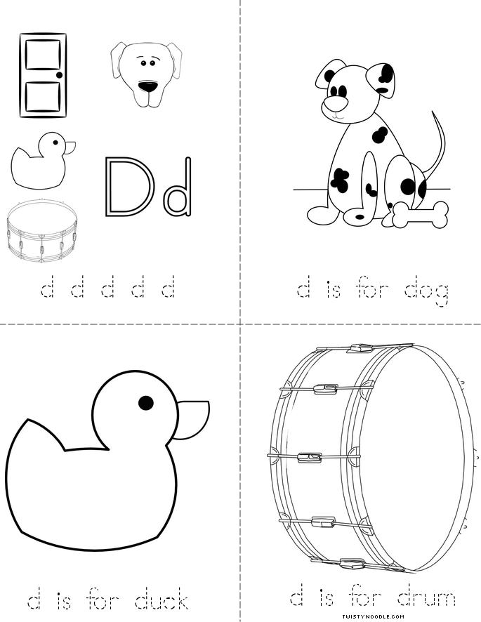Letter D Book Twisty Noodle