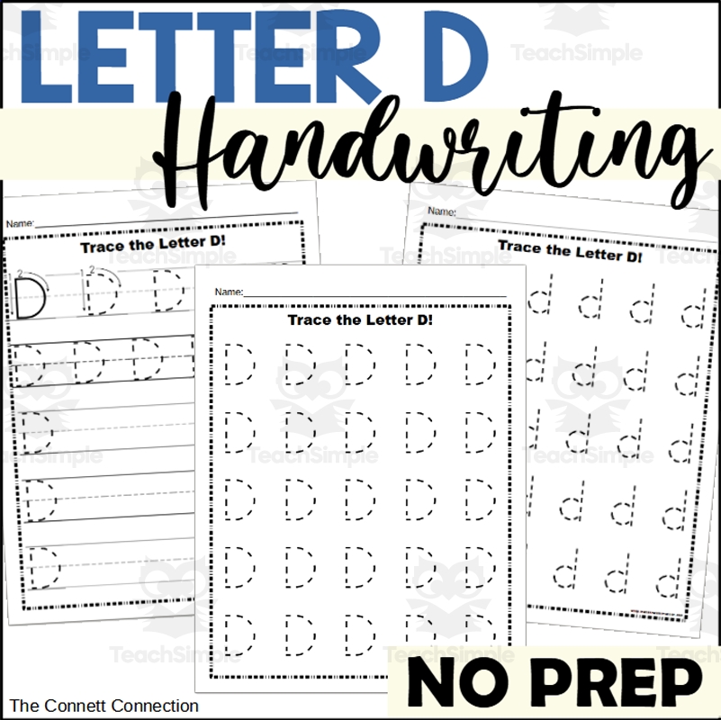 d handwriting worksheets
