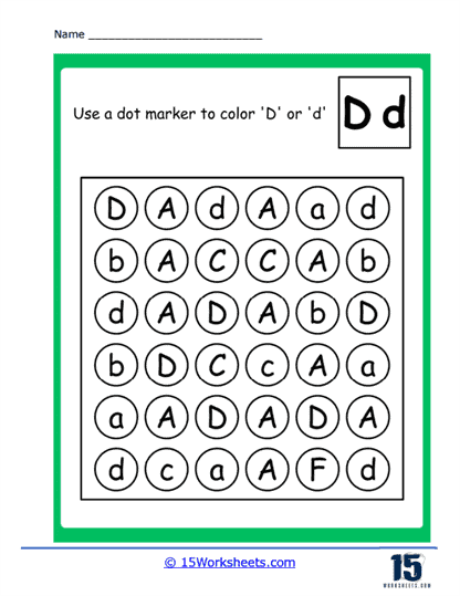 letter d worksheet