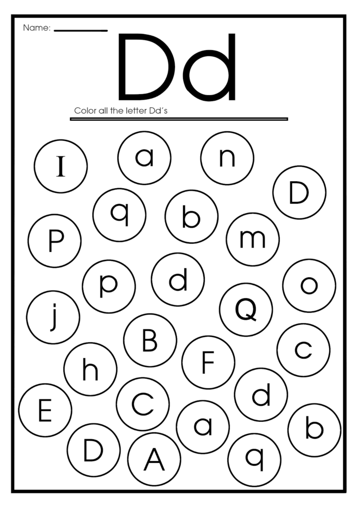Letter D Worksheets Flash Cards Coloring Pages Within Letter Dd 