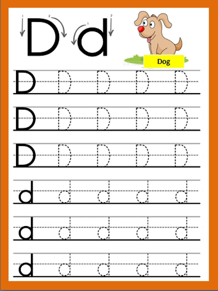 Letter Dd Handwriting Worksheets For Kindergarten Letters For Kids