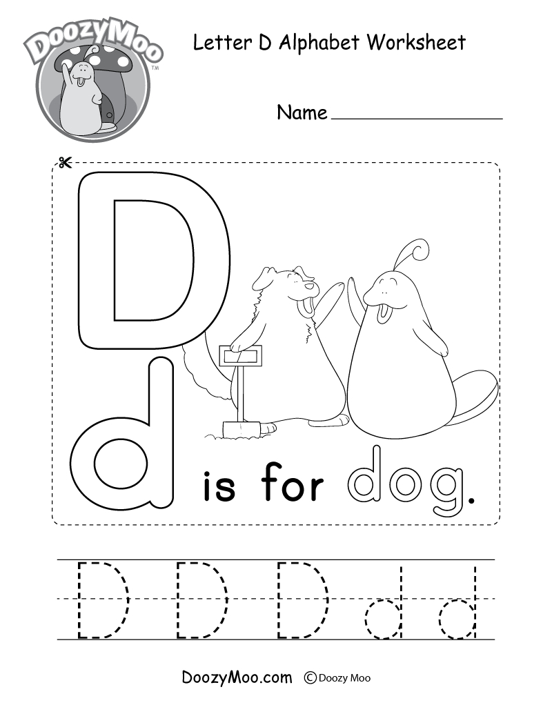 letter dd worksheets for preschool
