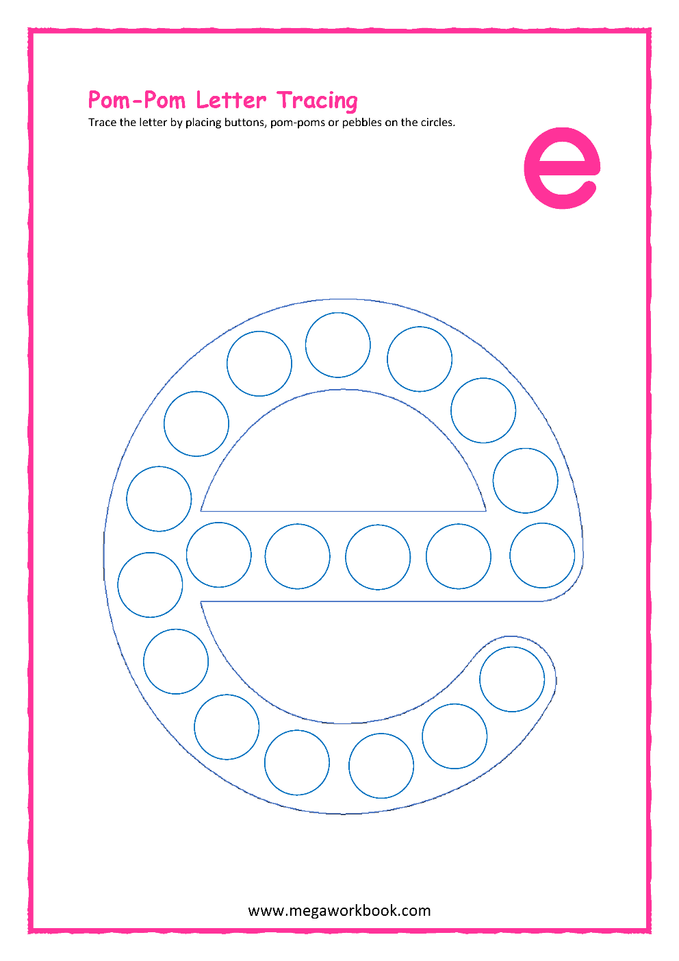letter e printables for preschoolers