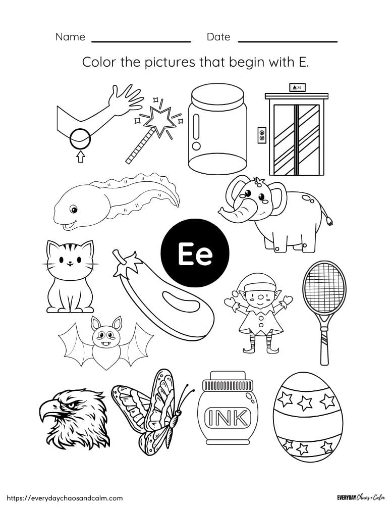 Letter E Activity Sheets Infoupdate