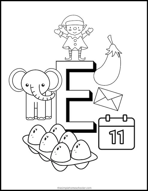 Letter E Alphabet Activity Worksheet Doozy Moo Worksheets Library