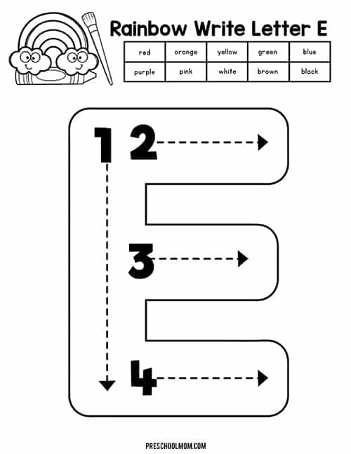Letter E Preschool Printables Preschool Mom Worksheets Library