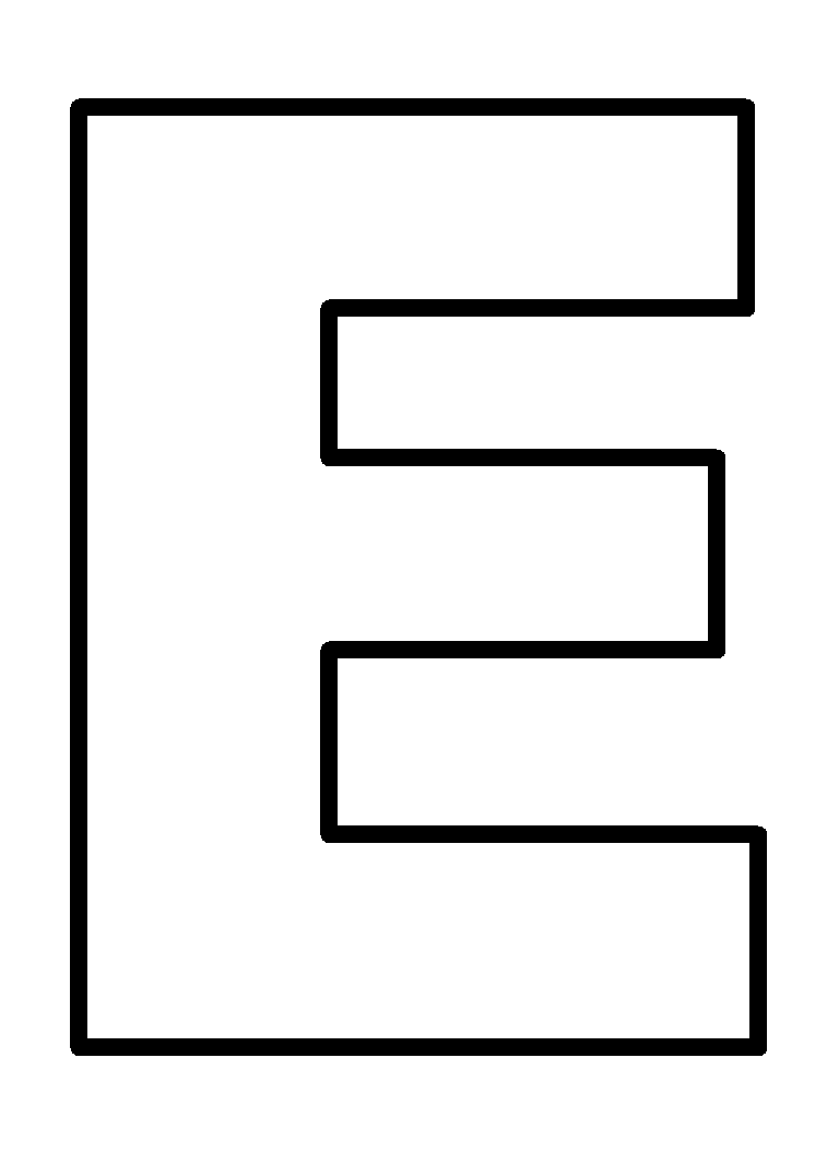Letter E Template Printable Free Printable