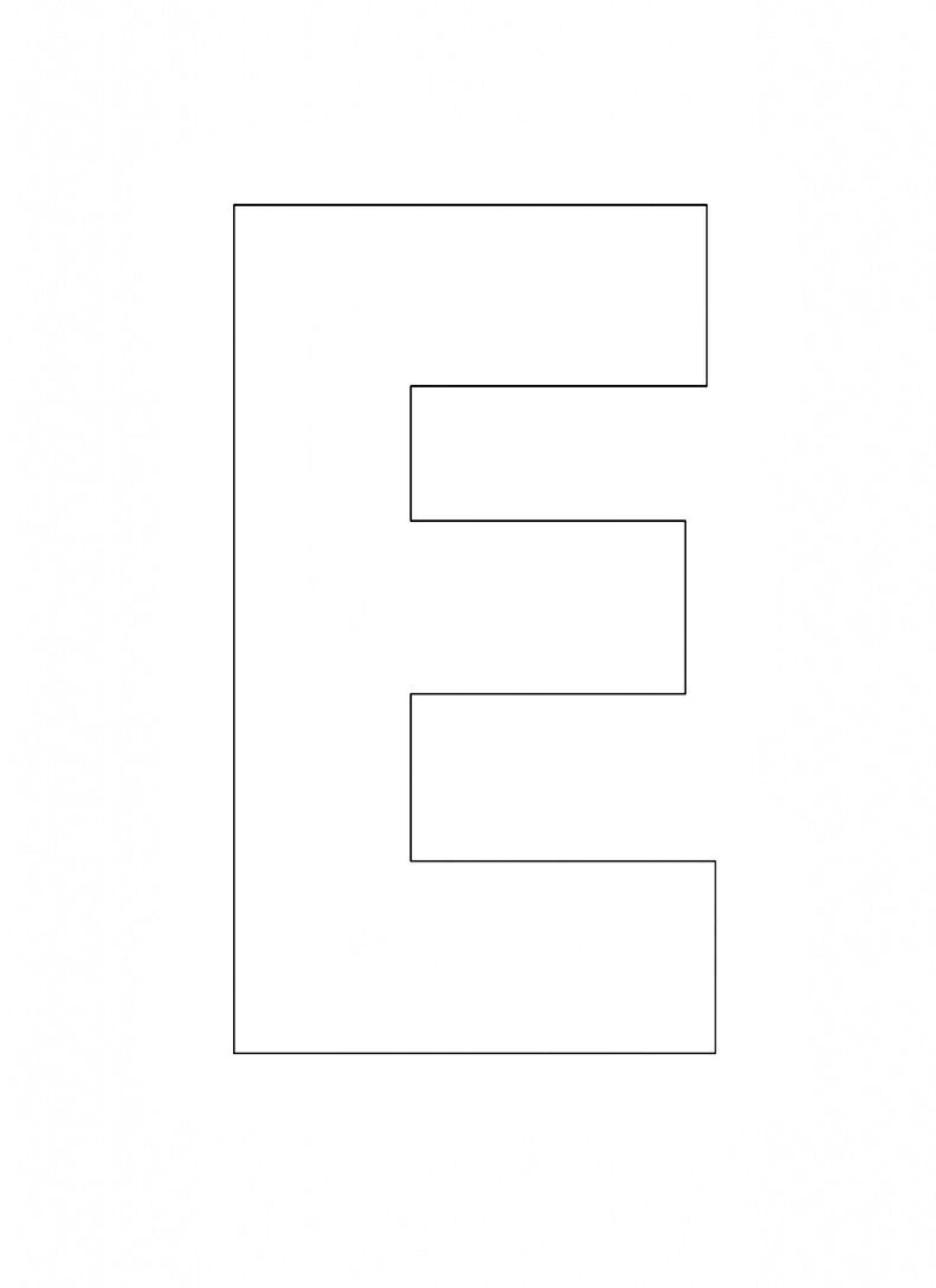 Letter E Template Printable Printable Templates Online By Paul Printable