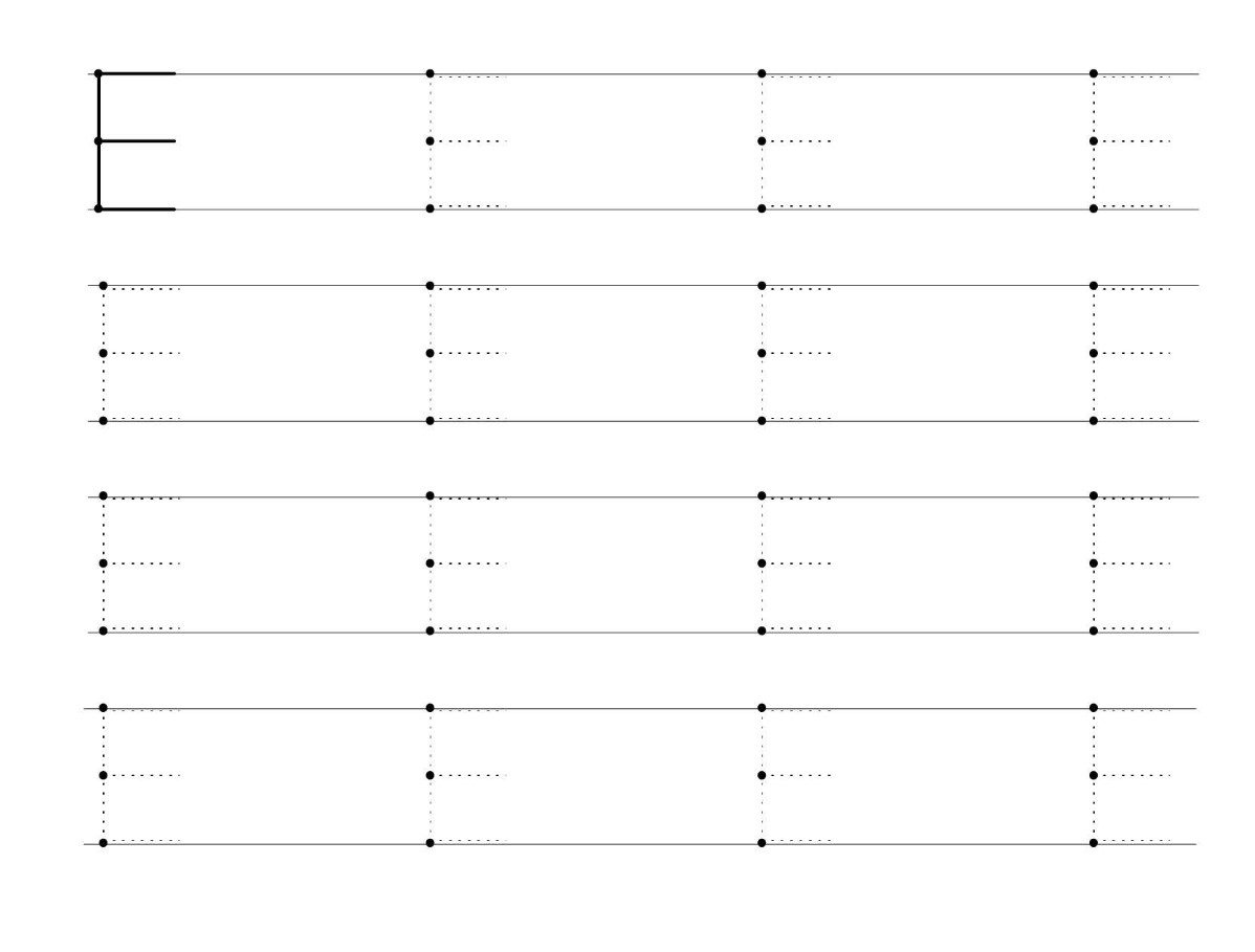 Letter E Writing Practice Worksheet Worksheets HQ