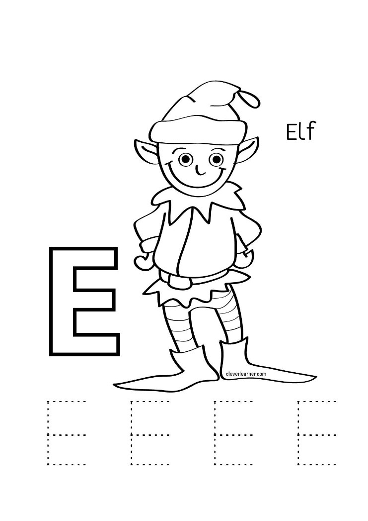 Letter E Writing Practice Worksheet Worksheets HQ