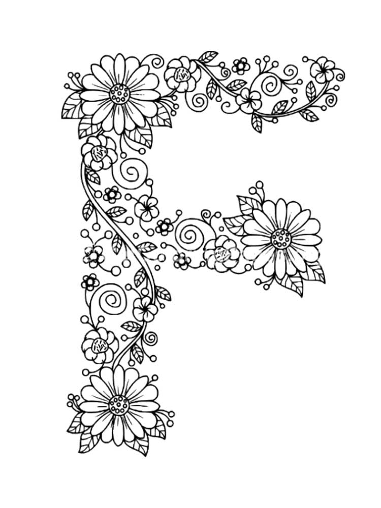 29 letter f coloring pages