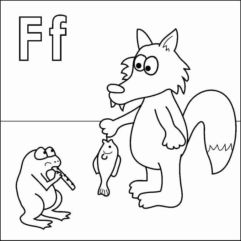 Letter F Coloring Page Coloring Pages 4 U