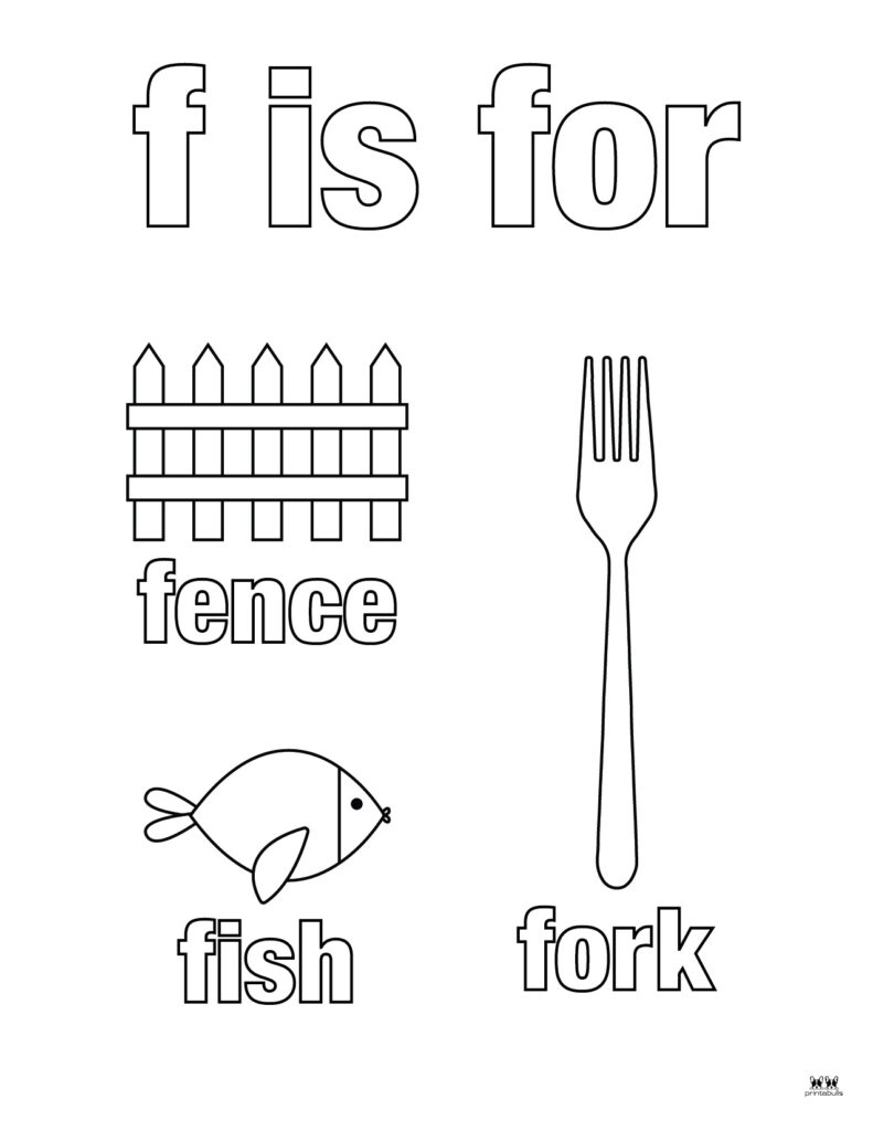 Letter F Coloring Pages 15 FREE Pages Printabulls