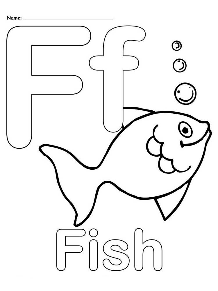 Letter F Coloring Pages