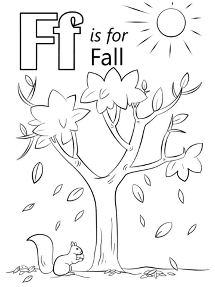 printable letter f coloring pages