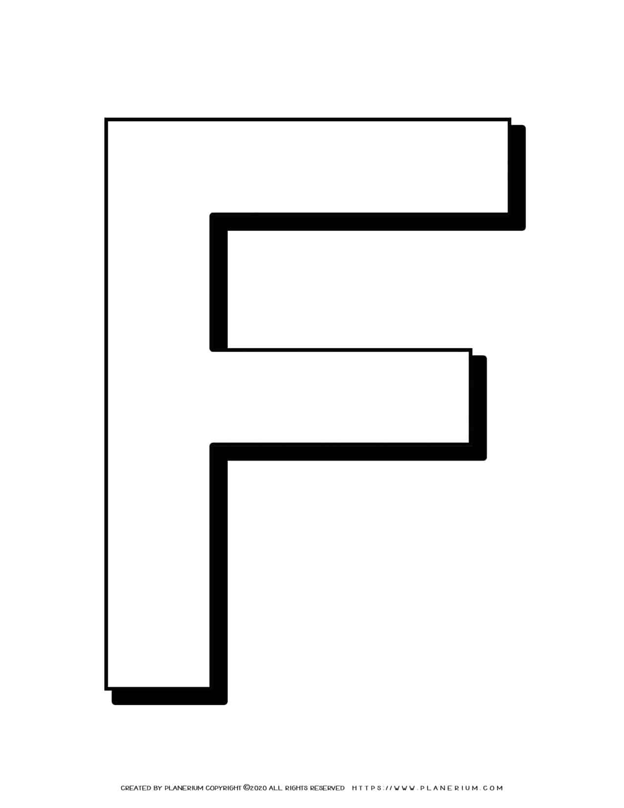Letter F Coloring Sheet Printable
