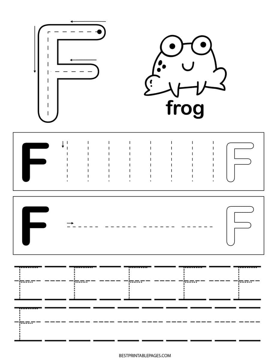 Letter F Preschool Worksheet Fun Educational Free Download 
