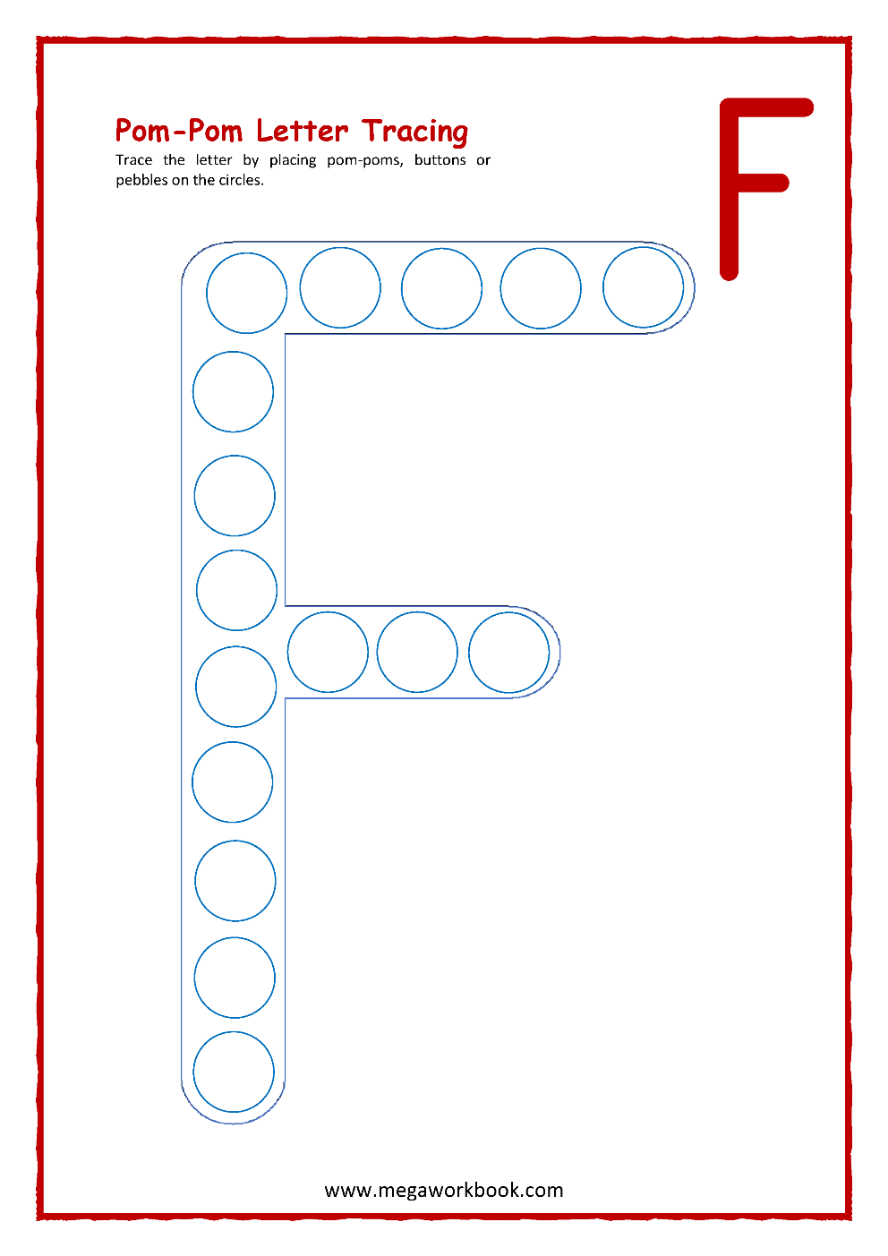 tracing letter f printable