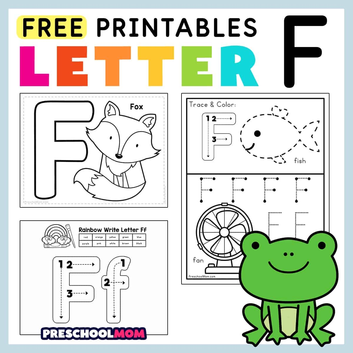Letter F Worksheet Tracing Coloring Writing More SupplyMe 