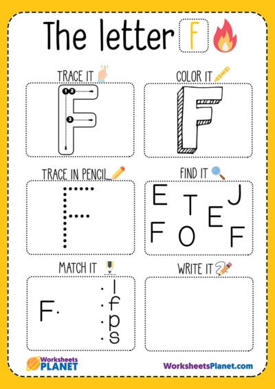 Letter F Worksheet