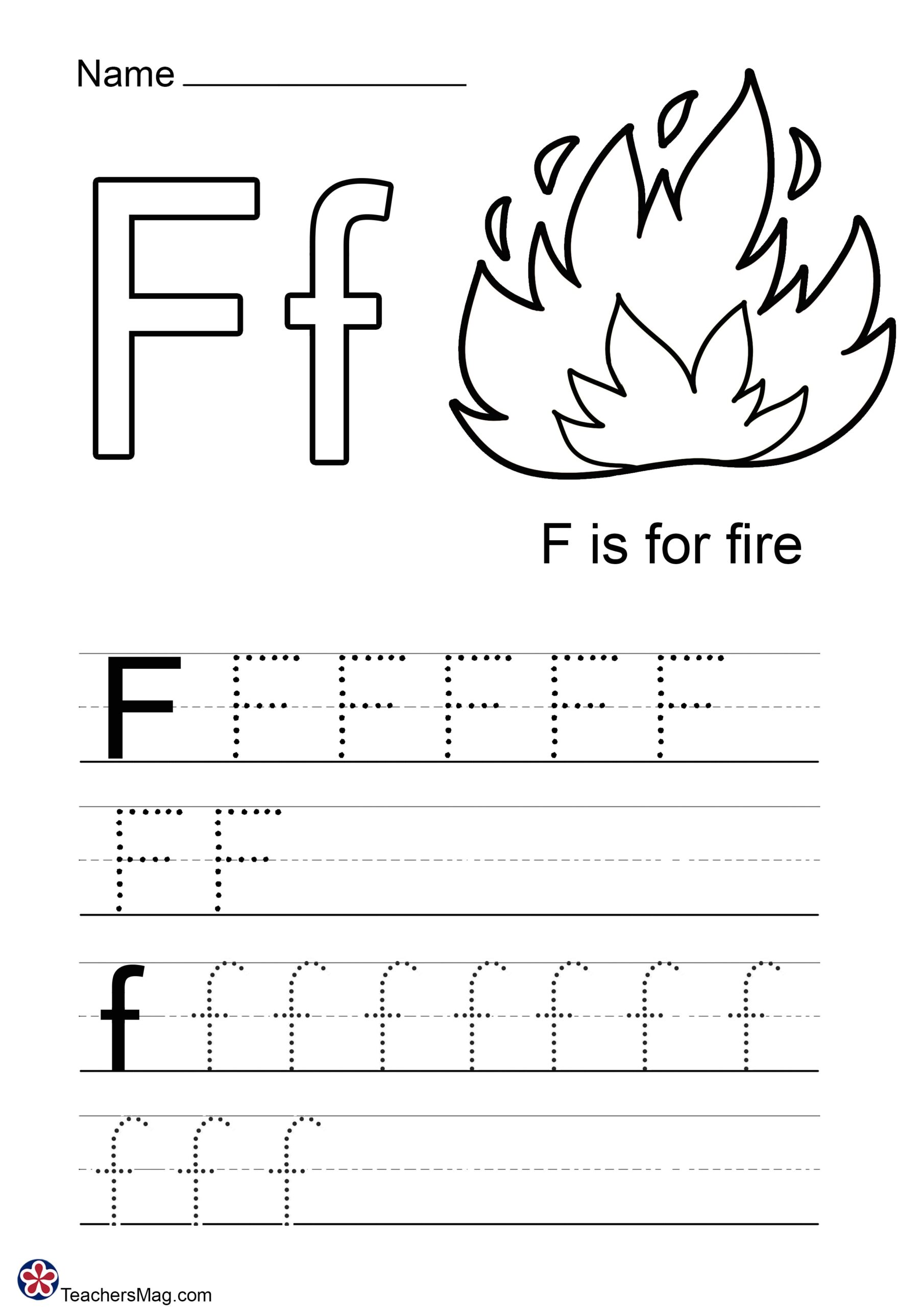 preschool letter f worksheets free