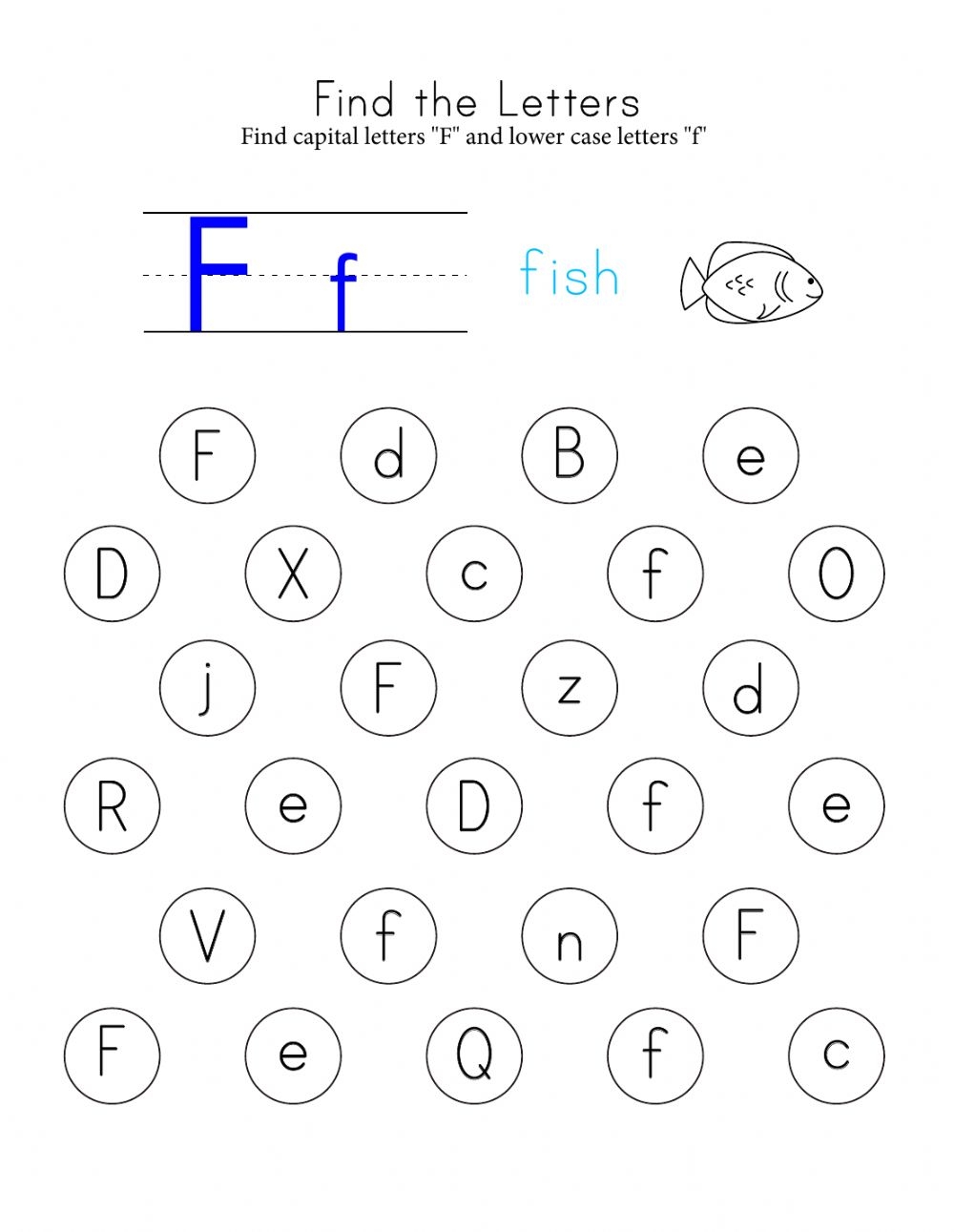 Letter F Worksheets Pdf AlphabetWorksheetsFree