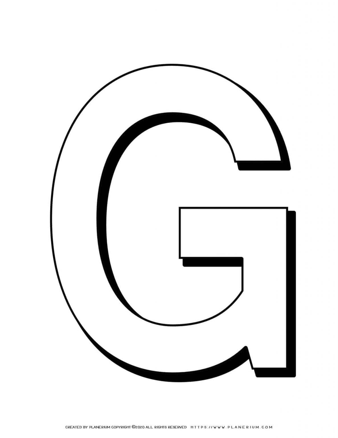 letter g coloring pages free