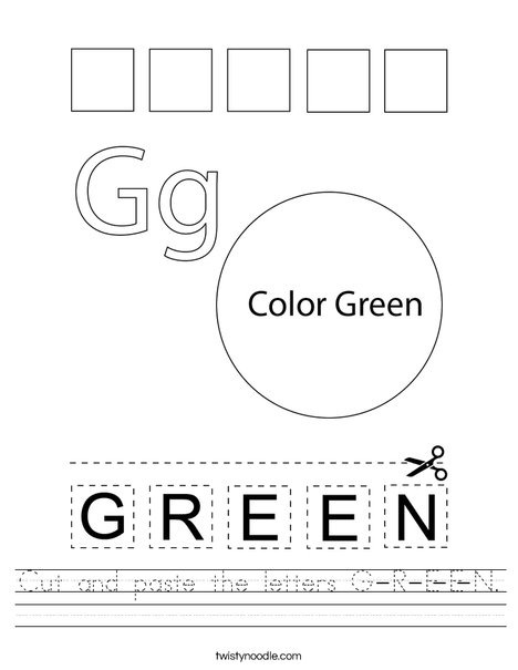 Letter G Cut And Paste Worksheets Worksheets Master
