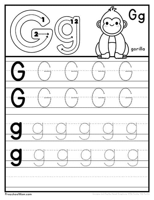 Letter G Preschool Printables Preschool Mom Worksheets Library