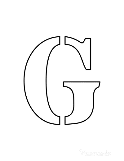 Letter G Template Free Printable Infoupdate
