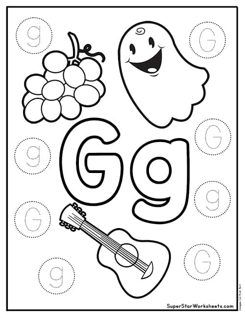 Letter G Template Free Printable Kindergarten Infoupdate