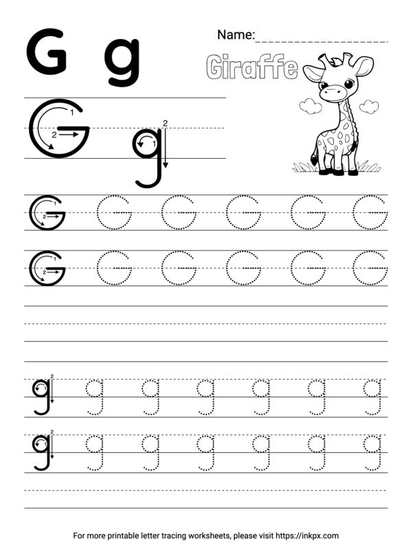 Letter G Template Free Printable Pdf Infoupdate