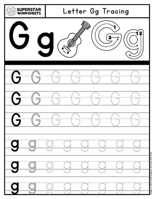 Letter G Template Free Printable Pre Pdf Infoupdate