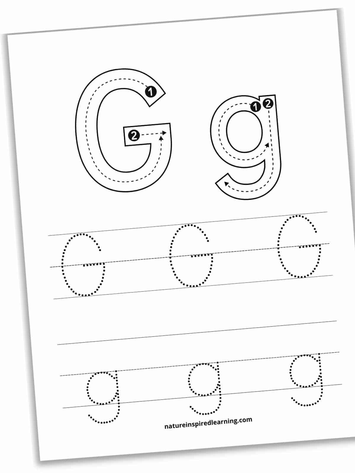 Letter G Tracing Worksheets Preschool Printable Online