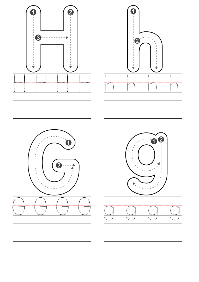 a to h worksheet for kids