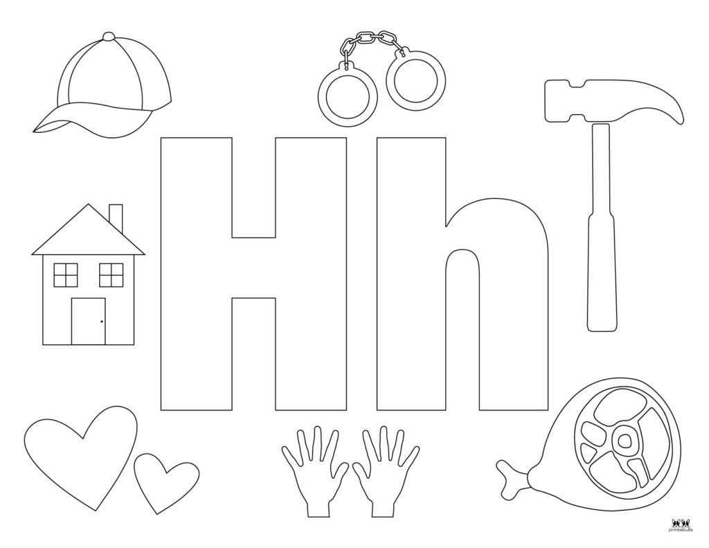 Letter H Coloring Pages 15 FREE Pages Printabulls