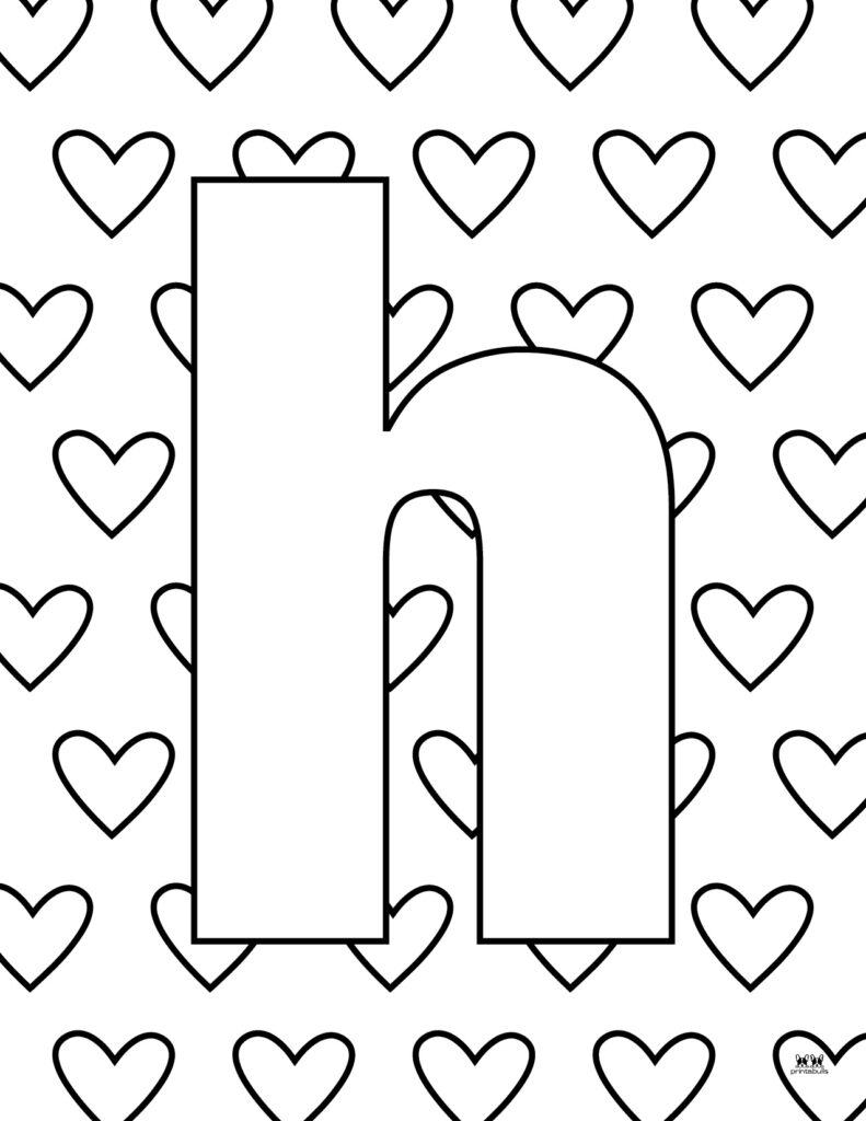 letter h coloring pages free
