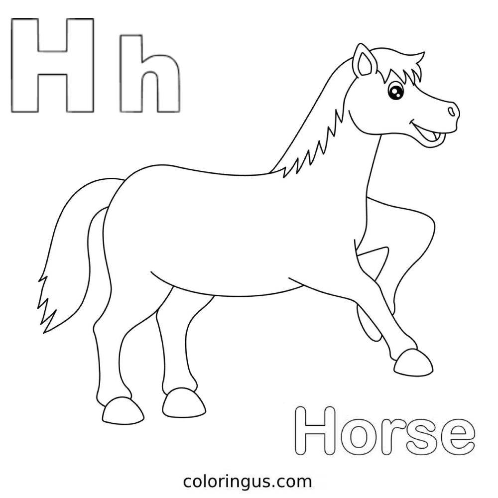 letter h coloring pages