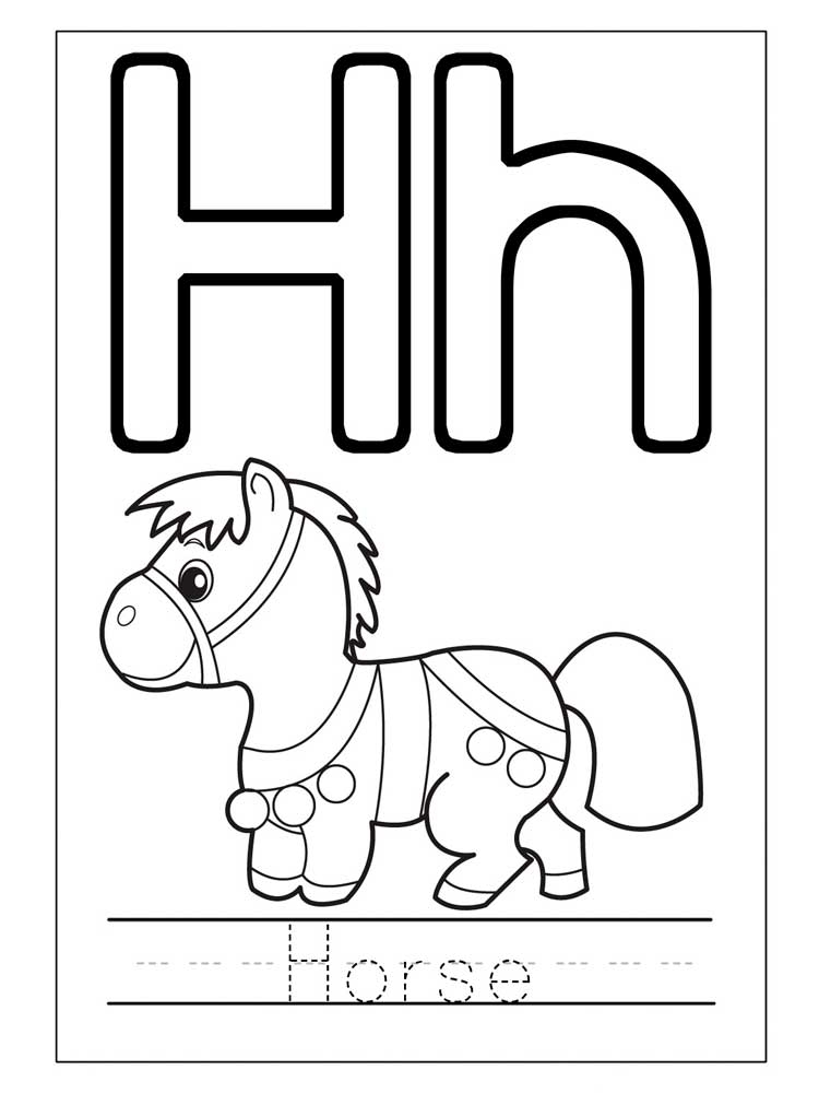 Letter H Coloring Pages