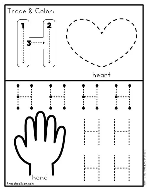 Letter H Preschool Printables Preschool Mom Worksheets Library