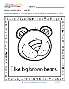 Letter Identification Letter B Worksheets Alphabet Worksheets