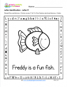 Letter Identification Letter F Worksheets Alphabet Worksheets