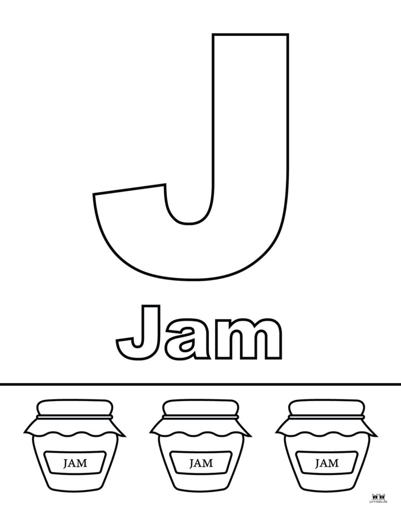 free printable j coloring pages