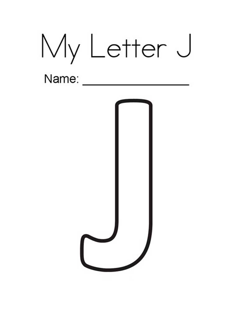 printable letter j coloring pages