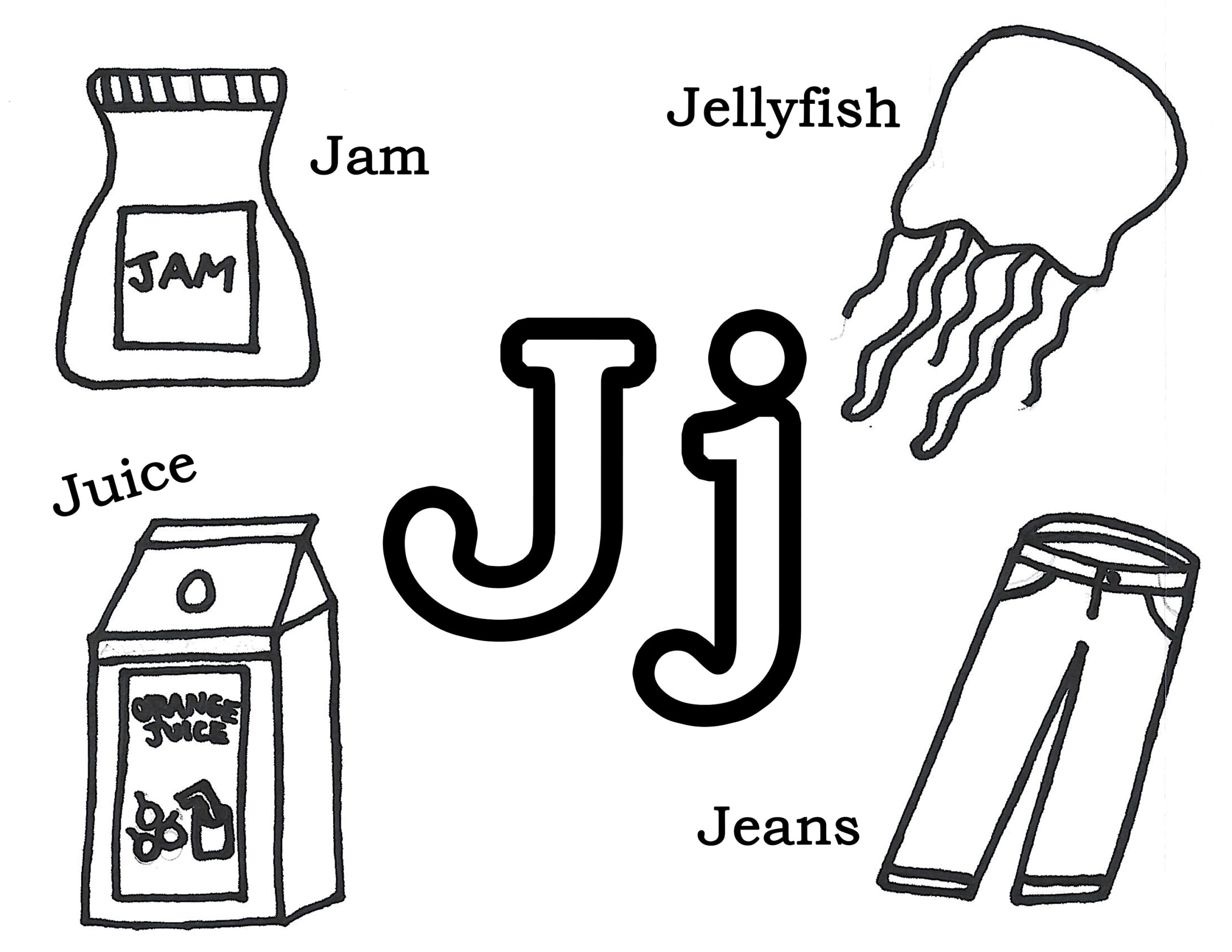 free coloring pages j