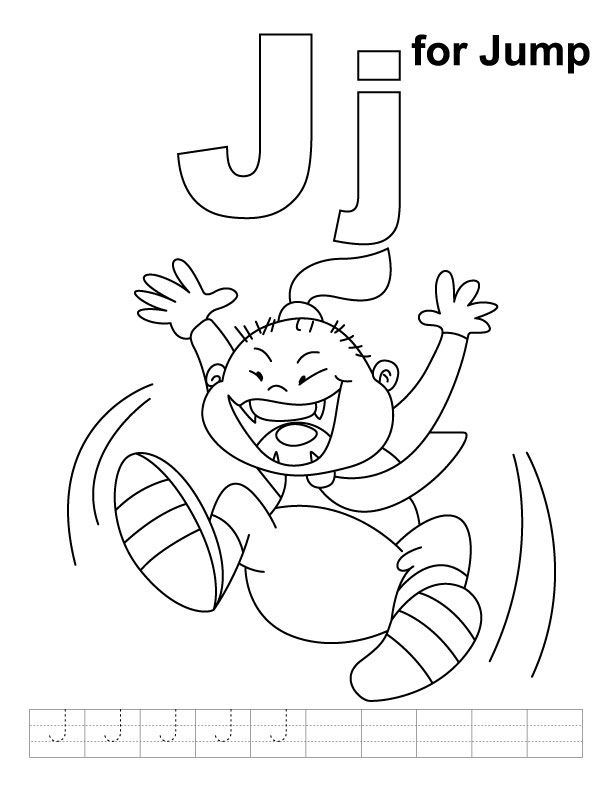 Letter J Coloring Sheet Coloring Home